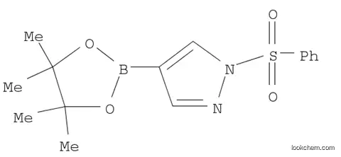 Molecular Structure of 1073372-04-9 (1-(Benzenesulfonyl)-1H-pyrazole-4-boronic acid pinacol ester)